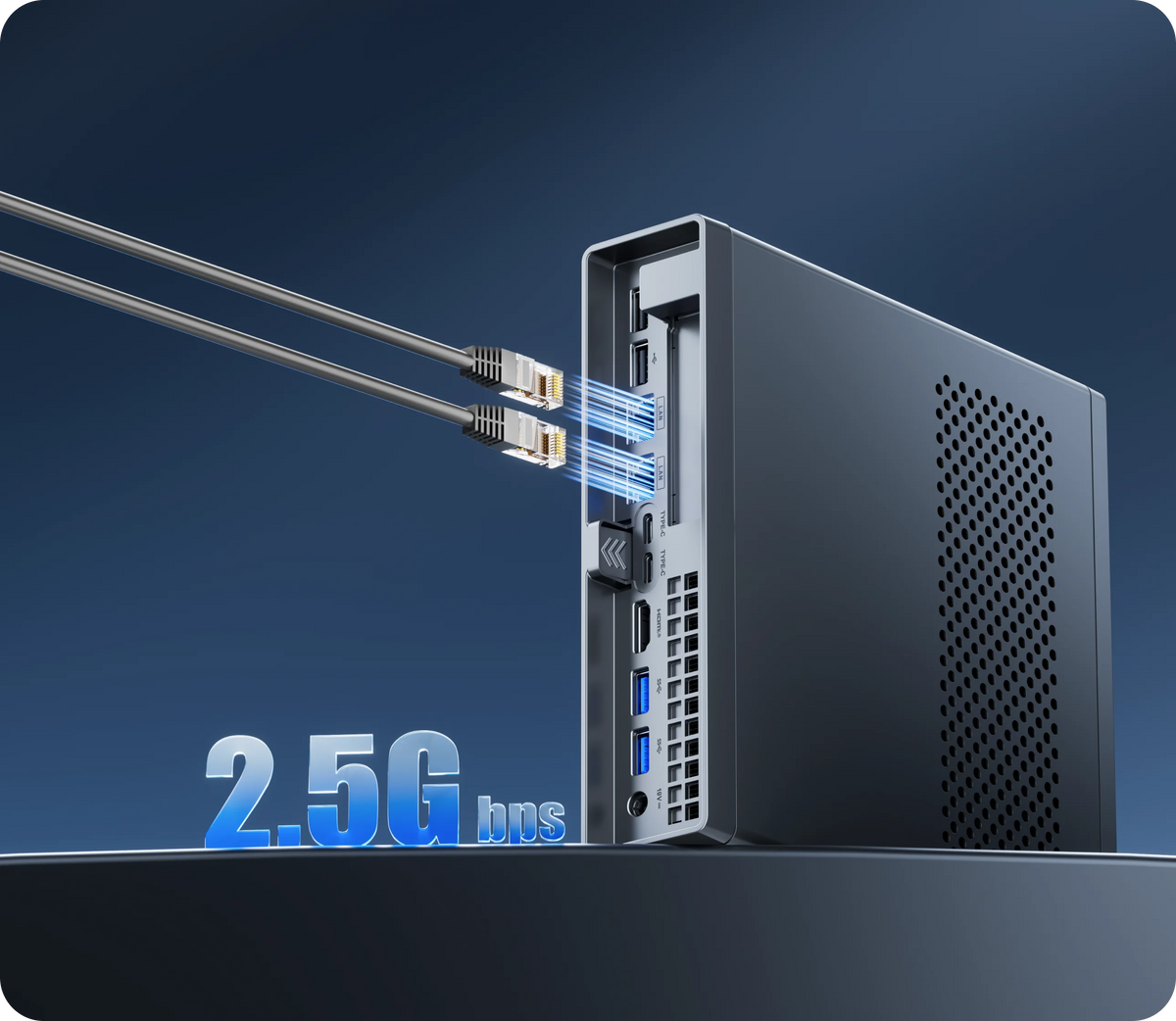 2 ports réseau RJ45 de 2.5 Gbit/s